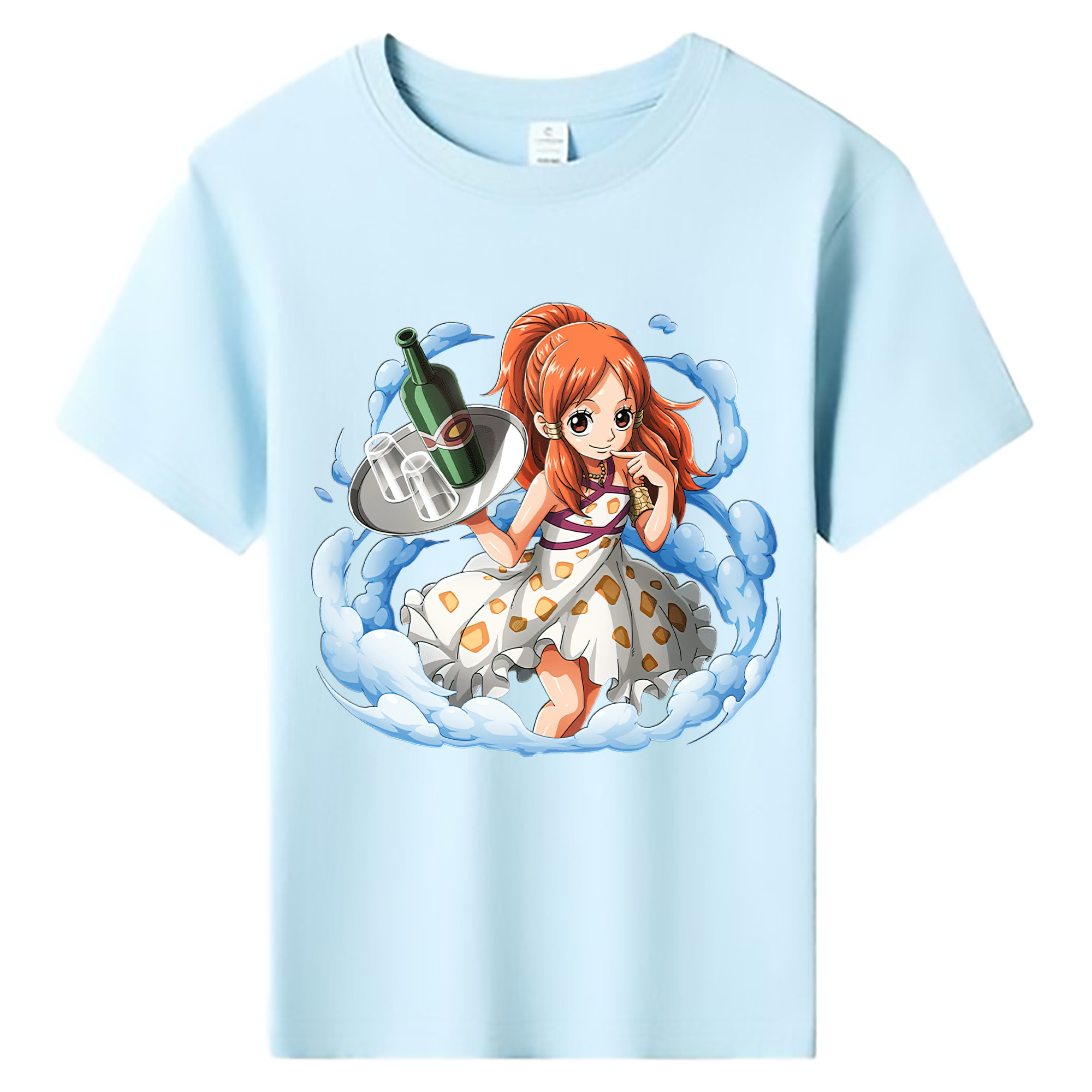 （画像用） ワンピース ナミ ONE PIECE Nami 綿100％キッズTシャツ（フロントプリント）